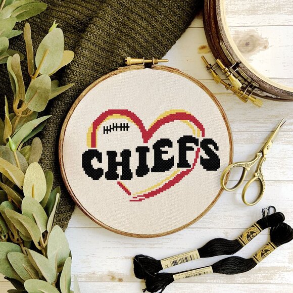 Kansas City Chiefs Football‎ Counted Cross Stitch Patterns Set of 3 - Picture 7 of 7
